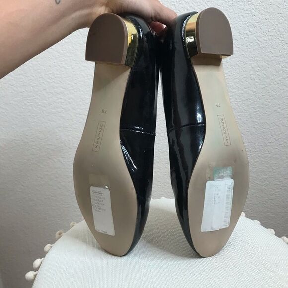 NWT Steve‎ Madden patent leather round tie flats - Picture 9 of 9